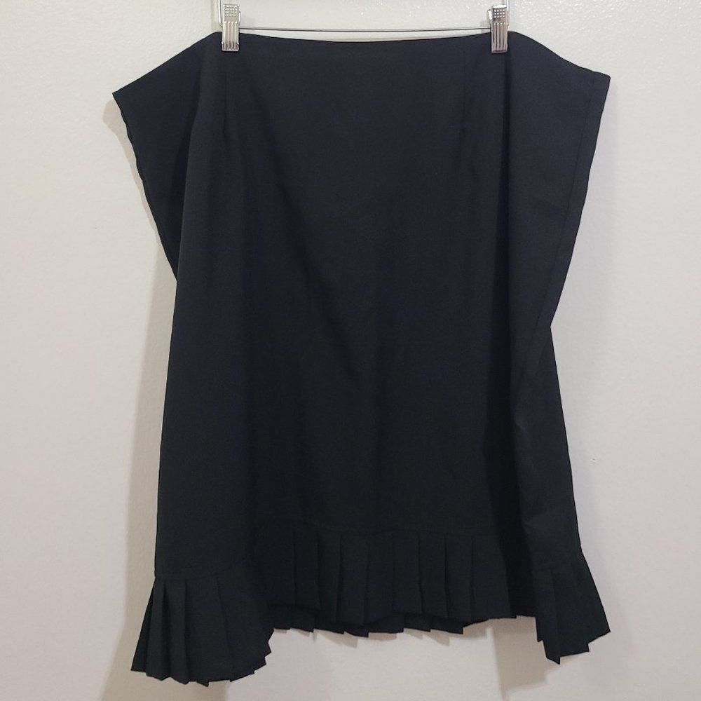 Vintage Plus Size Black Pleated Women's Dress Skirt Size 24W